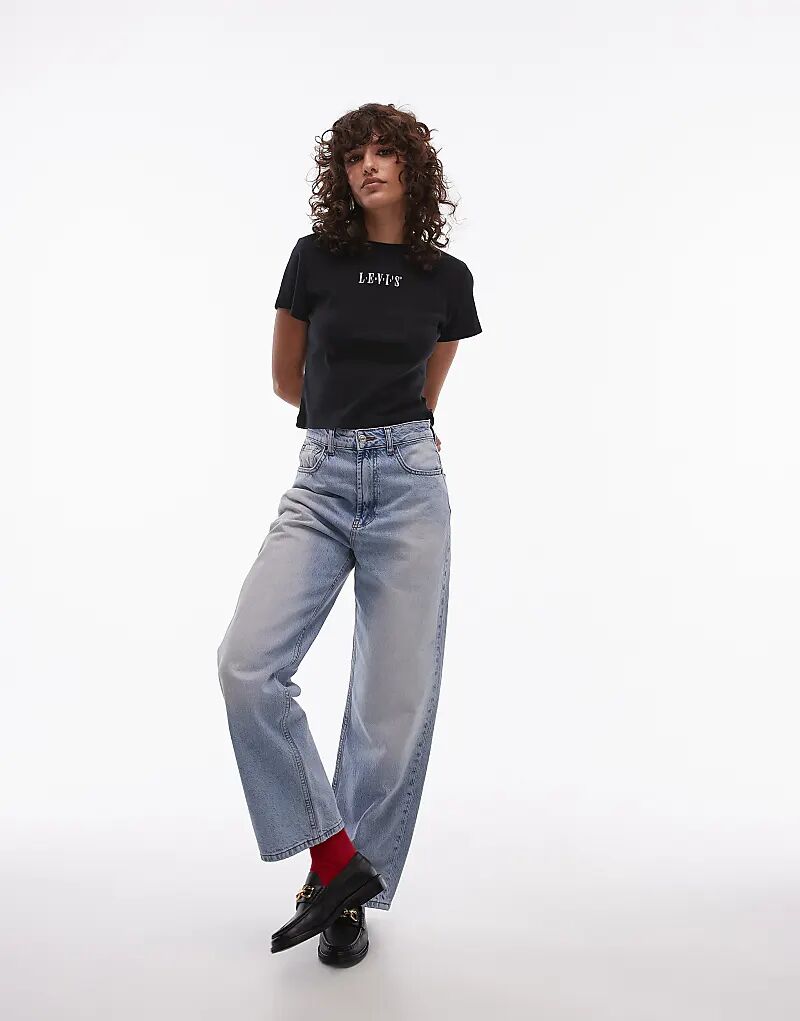 Спортивная футболка с центральным логотипом черного цвета Levi's — фото 2