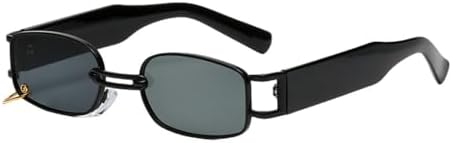 

Винтажные черные квадратные солнцезащитные очки для женщин, маленькие прямоугольные солнцезащитные очки для мужчин и женщин, градиентные, с прозрачным зеркальным покрытием MTZJH, C3