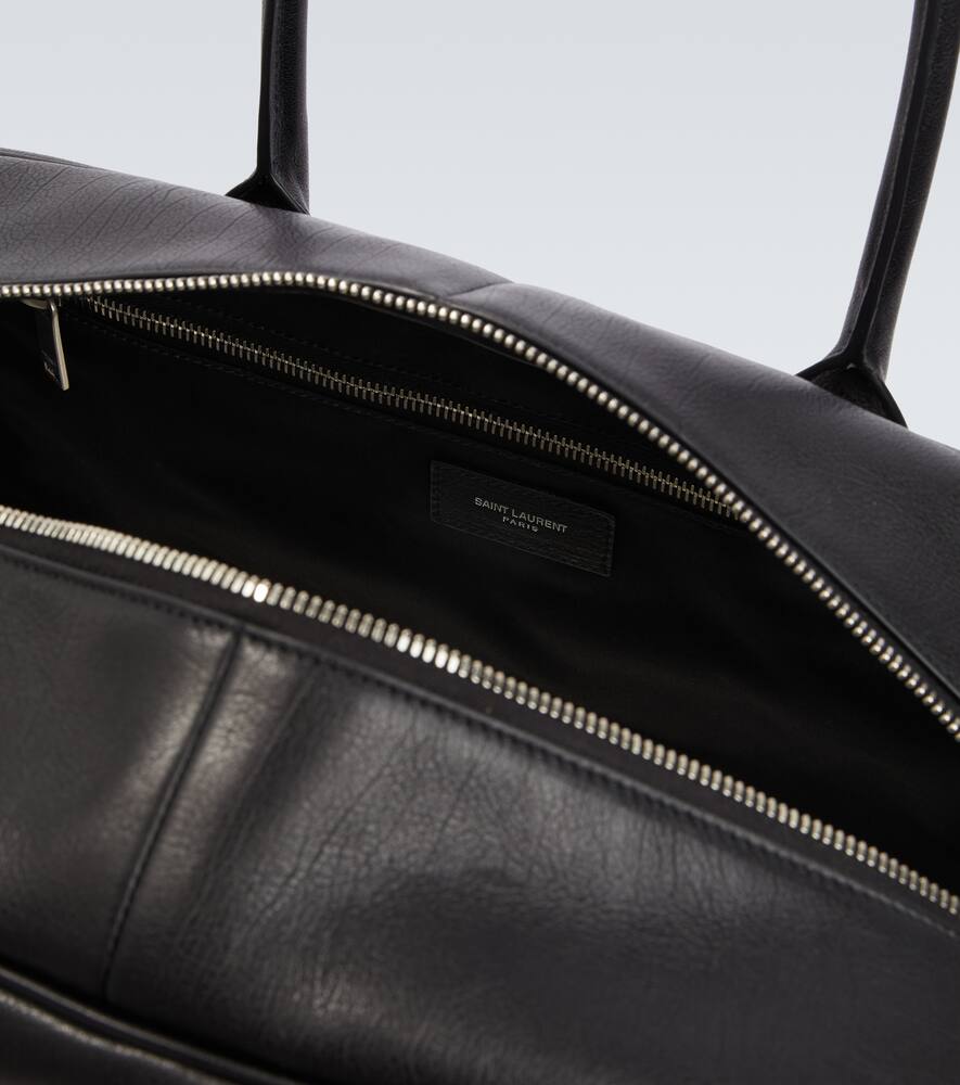 Гигантская кожаная дорожная сумка Saint Laurent, Black — фото 4