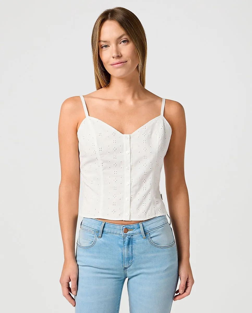 

Белый женский топ на бретелях Wrangler, белый