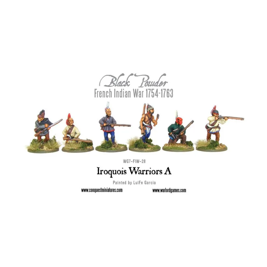 

Ирокезы Уорриорз А, Black Powder - French Indian War 1754-1763 (28mm)