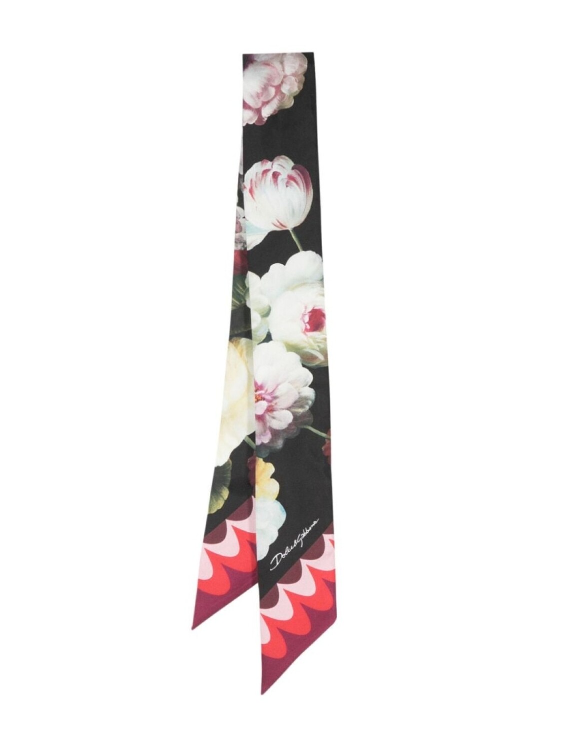 

Dolce & Gabbana шелковый платок с цветочным принтом, черный