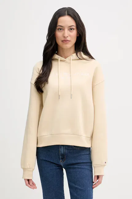 Худи женское с капюшоном Tommy Hilfiger, бежевый
