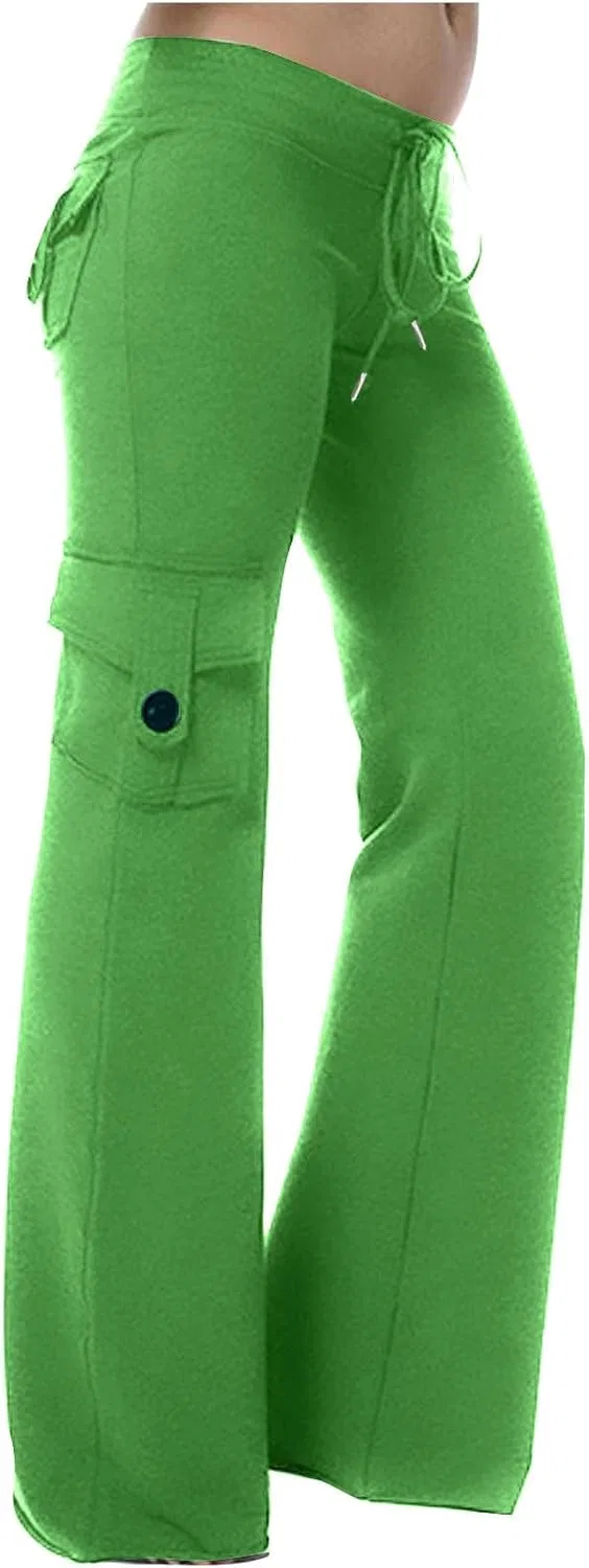 Брюки карго женские с высокой талией, широкие, йога, бренд Generic, цвет Mint Green