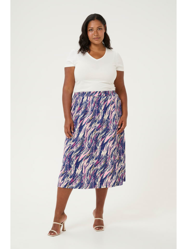 

Юбка длиной до колена KAFFE curve, цвет abstract multi color print
