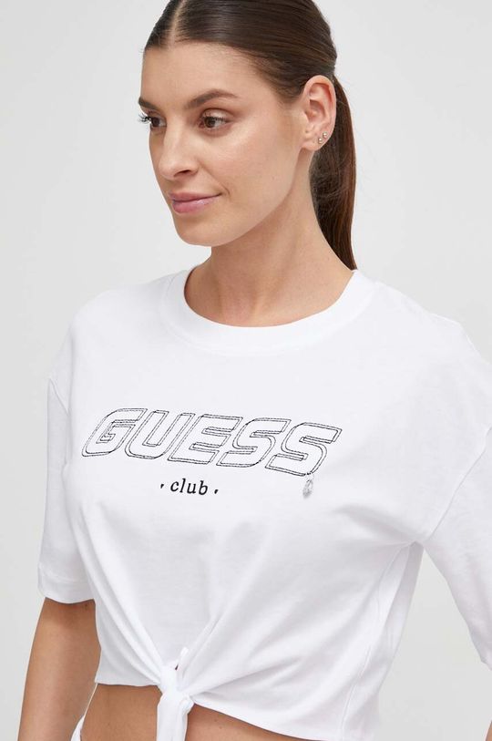 

Хлопковая футболка НАТАЛЬЯ Guess, белый