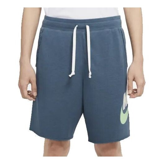 

Шорты alphabet logo printing drawstring sports shorts blue Nike, синий