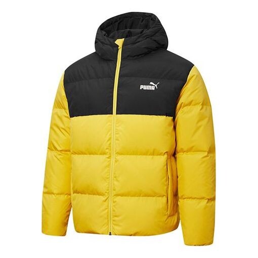 

Куртка puffer down jacket 'yellow black' Puma, желтый