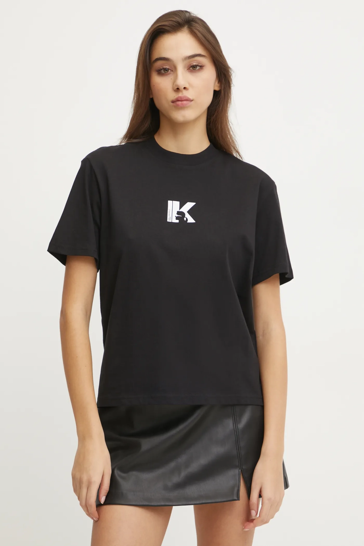 

Хлопковая футболка Karl Lagerfeld Jeans, черный