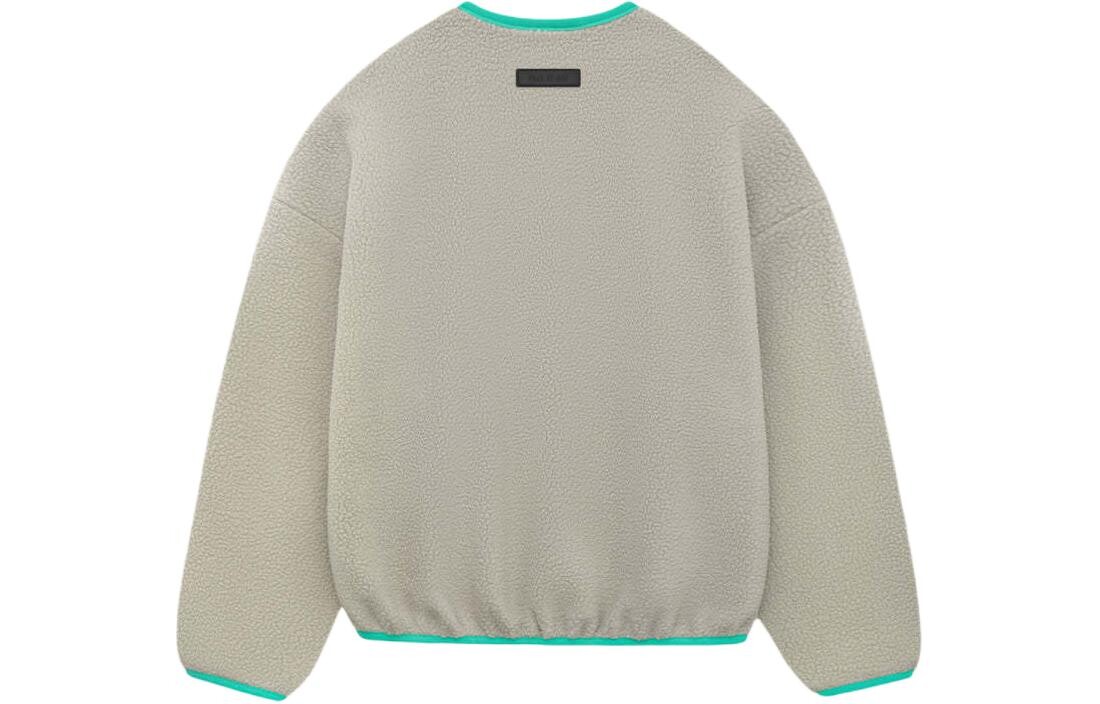 Флисовая толстовка с логотипом Fear Of God Essentials, цвет Seal — фото 2