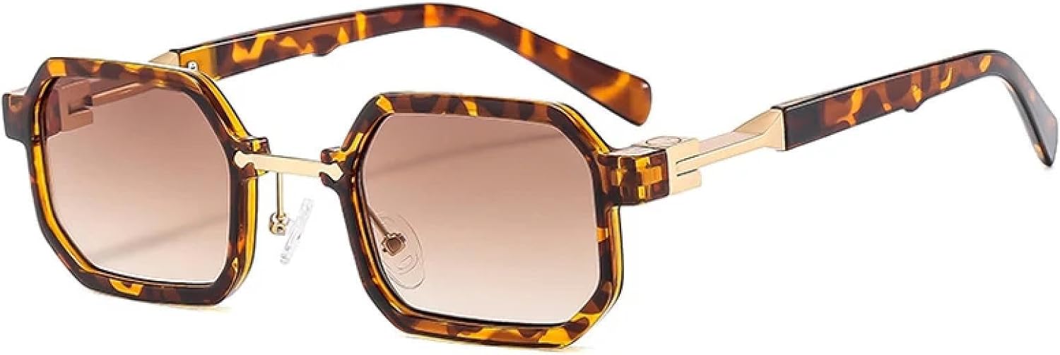 

Женские солнцезащитные очки в стиле панк, двухцветные, с защитой от УФ-излучения UV400; мужские солнцезащитные очки с градиентным покрытием DSVIGF, Leopard Tea Gradient