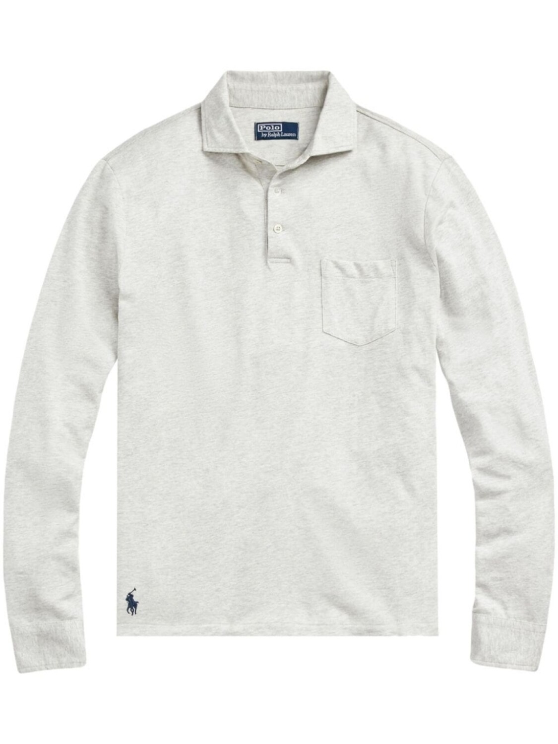 

Polo Ralph Lauren меланжевая рубашка поло с длинными рукавами, серый