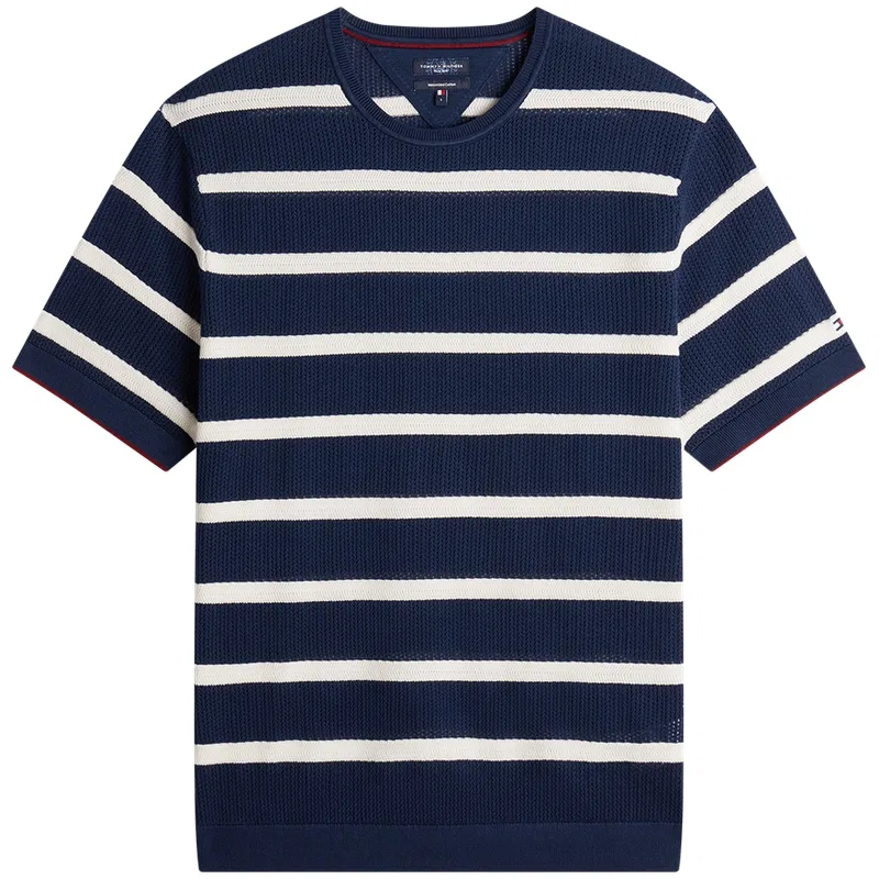 Вязаный джемпер с полосками Tommy Hilfiger темно-синий