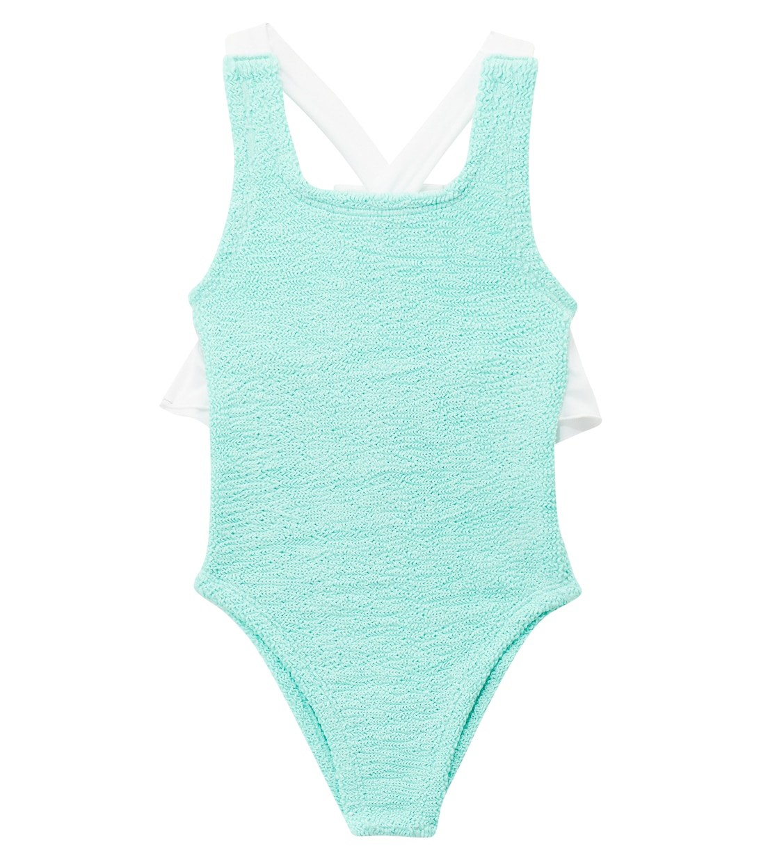 

Купальник Lara с бантом и рюшами Hunza G Kids, Metallic Mint