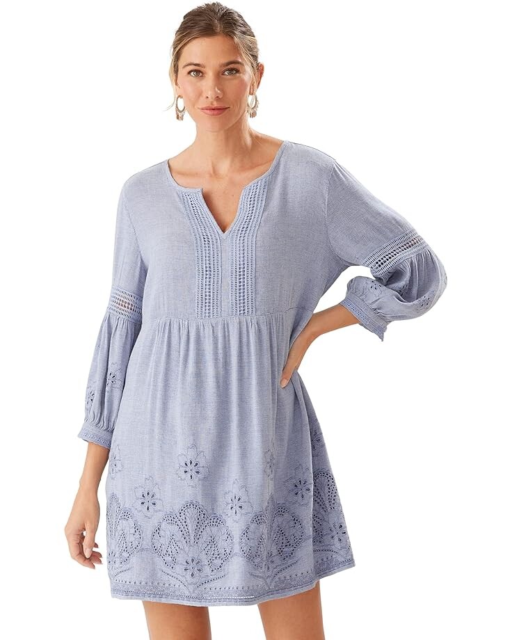 

Платье Tommy Bahama St. Lucia Split-Neck, цвет Billowy Blue