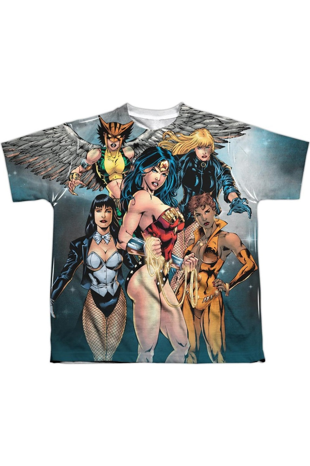 

Футболка с коротким рукавом для девочек Justice League of America "Девичник" Gildan, белый