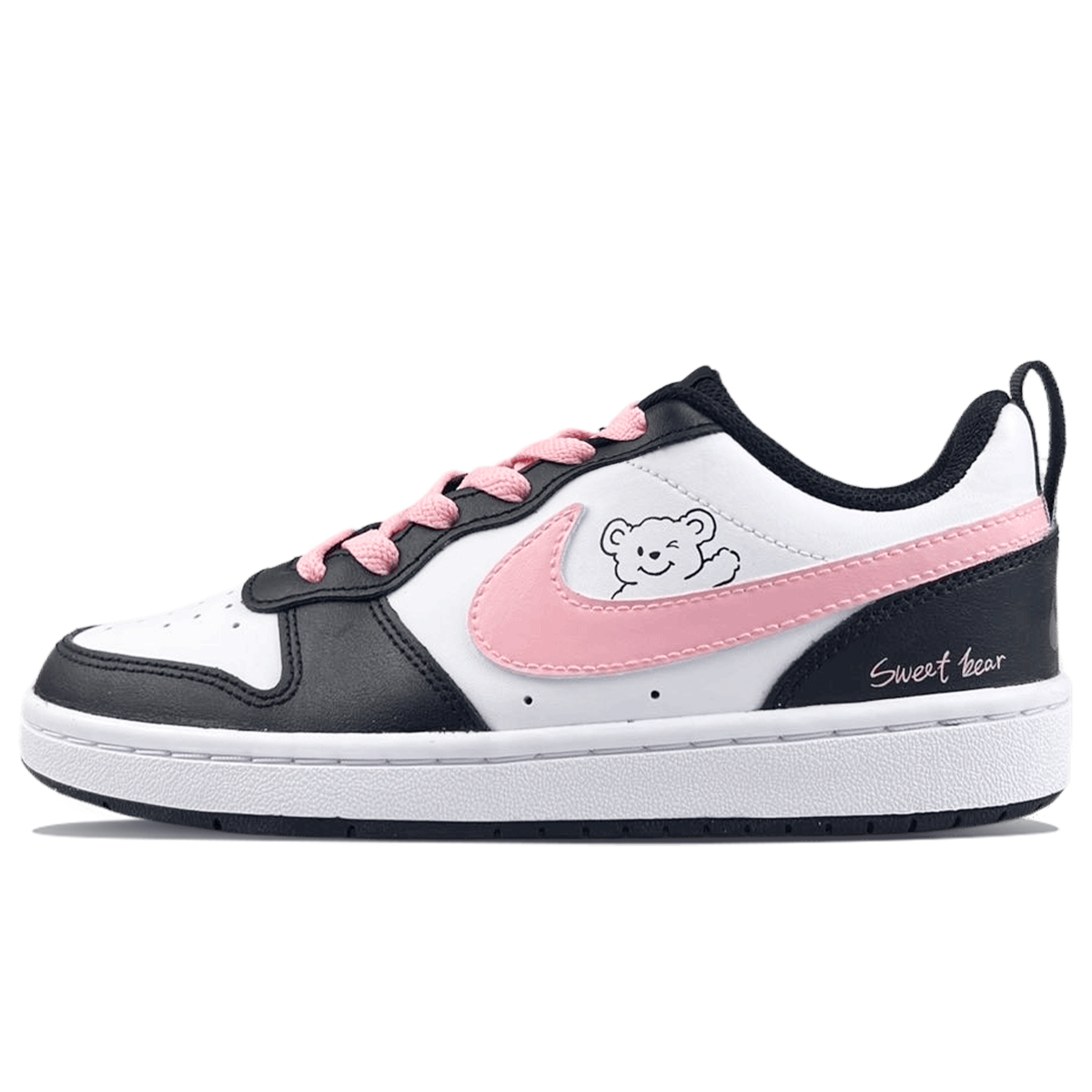 

Кроссовки Nike Court Borough Skateboarding Shoes Women's Low-top Pink/white, черный