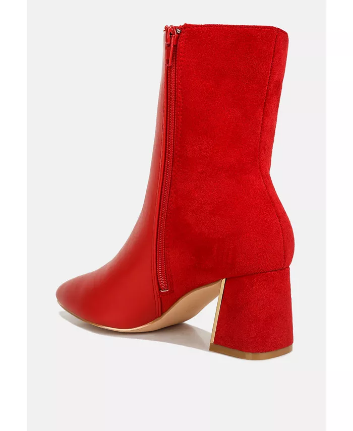 Женские высокие ботинки Desire Suede с задней панелью London Rag, красный — фото 3