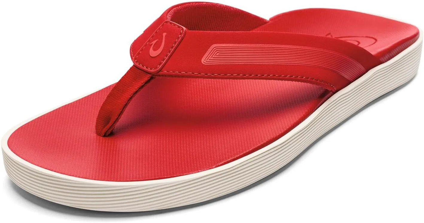 

Мужские пляжные сандалии OLUKAI Leeward, быстро сохнущие шлепанцы, водостойкие, с хорошим сцеплением на мокрой поверхности, удобная посадка и поддержка свода стопы, красный