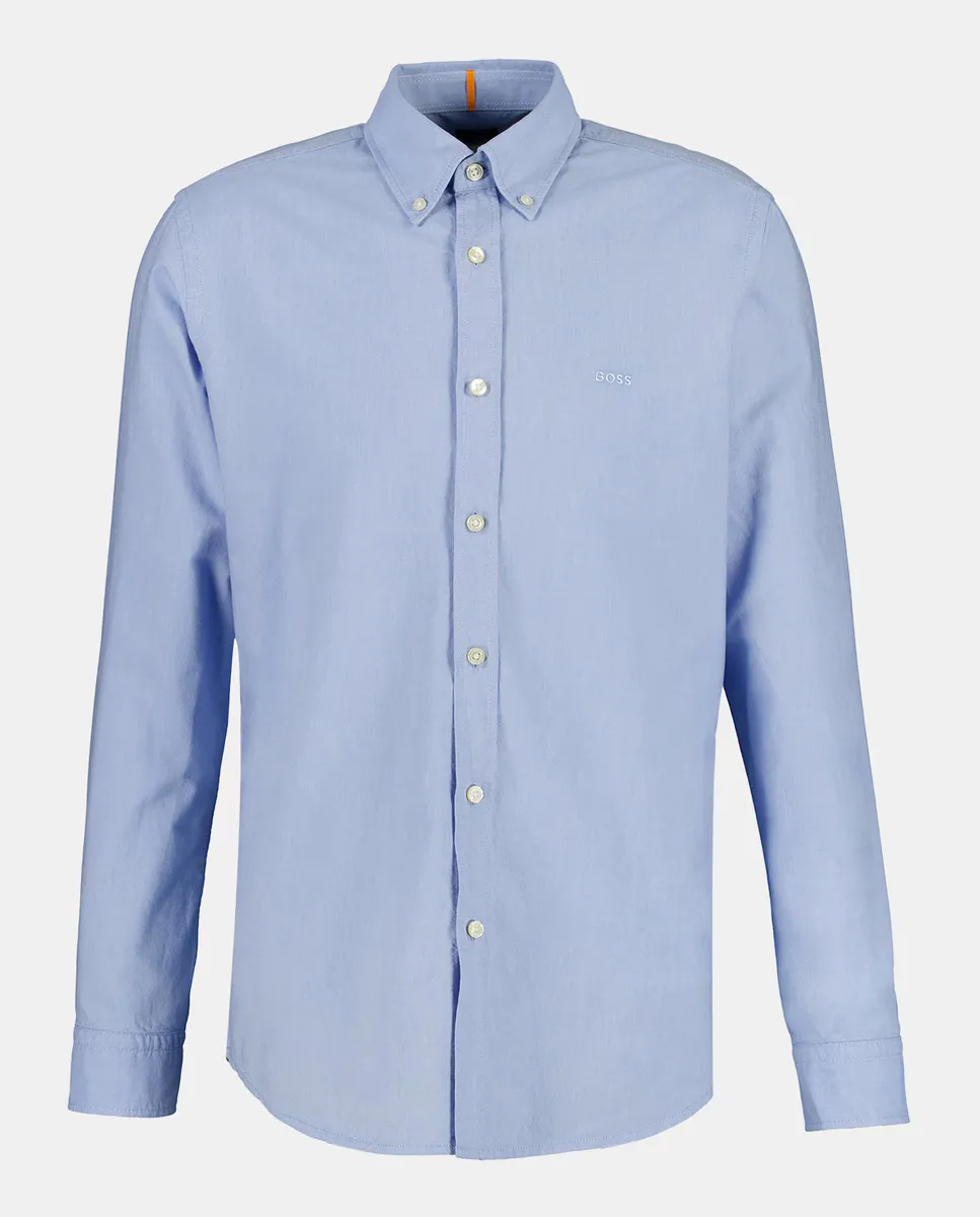 

Мужская рубашка с длинным рукавом Regular Fit Boss Orange, индиго/синий