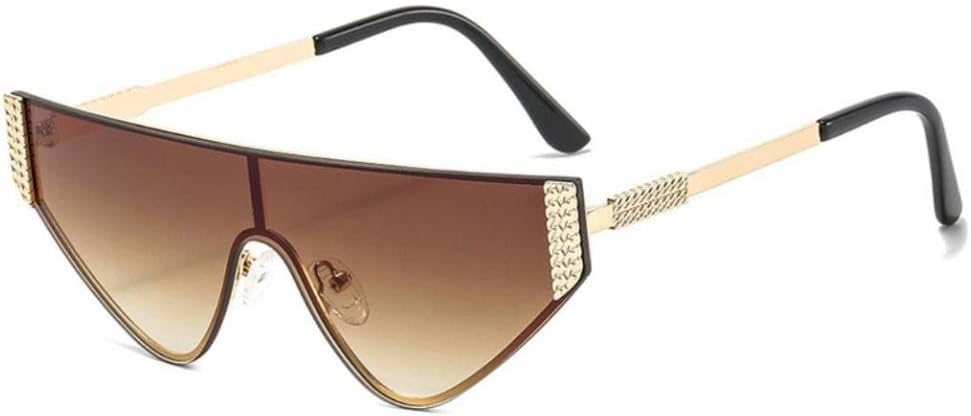 

Модные женские солнцезащитные очки для уличной стрельбы, персонализированные цельные солнцезащитные очки треугольной формы с линзами цвета океана, металлические очки для мужчин MUTYNE, C4