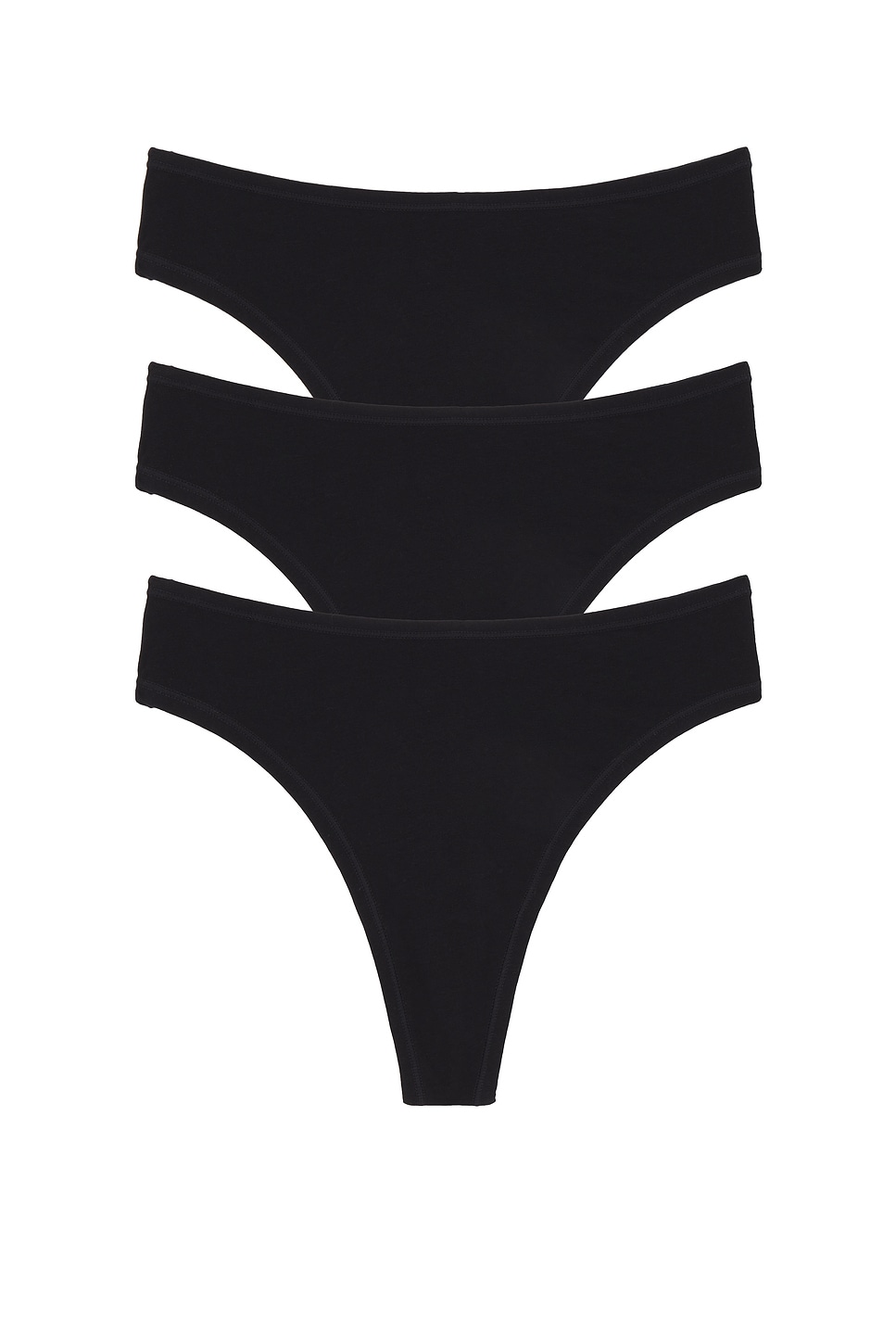 

Хлопковые стринги Cloud Cotton в наборе из 3 штук Negative Underwear, Black