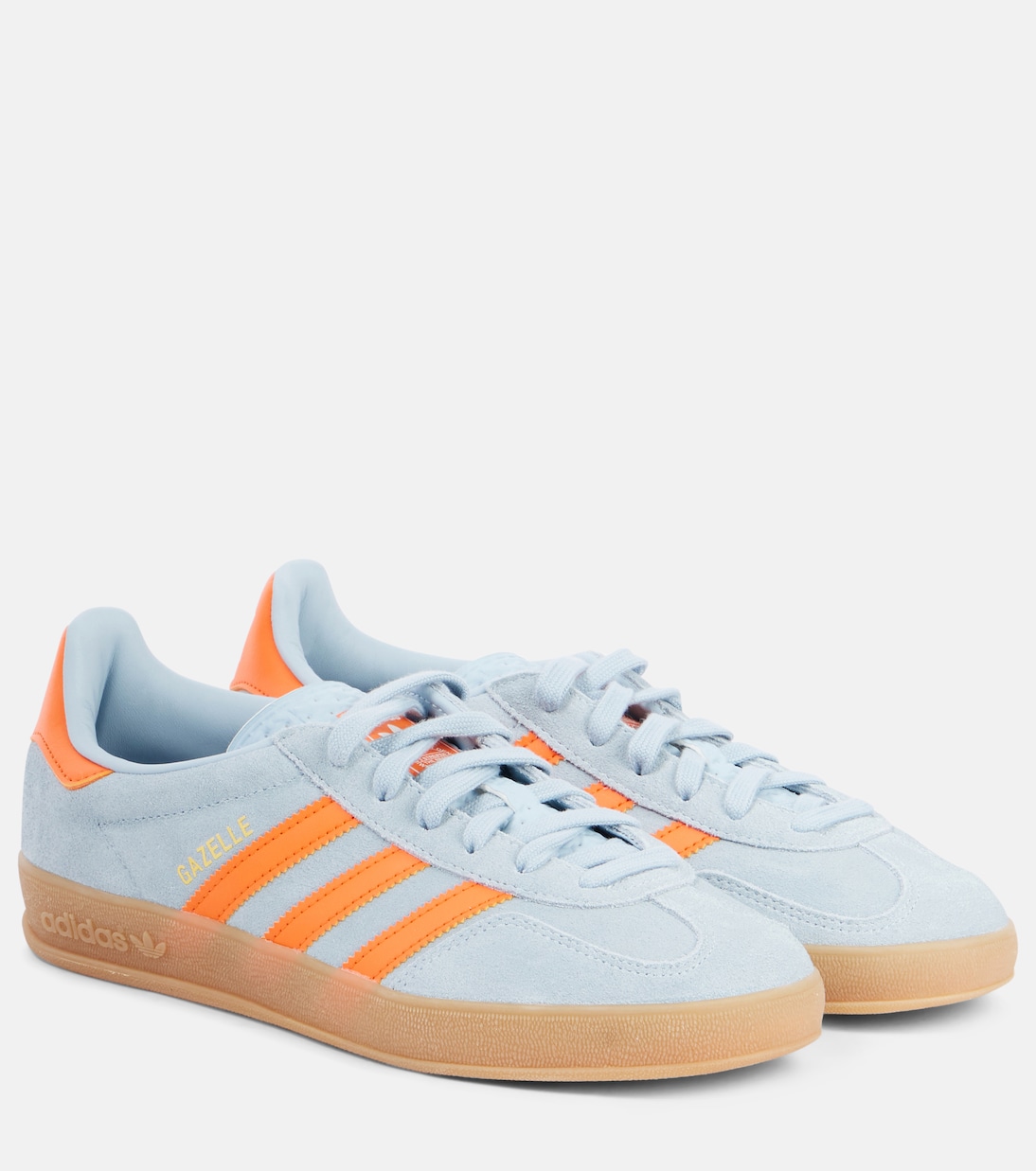 Gazelle замшевые кроссовки для помещений Adidas, Wonder Blue/Orange/Ftwr White