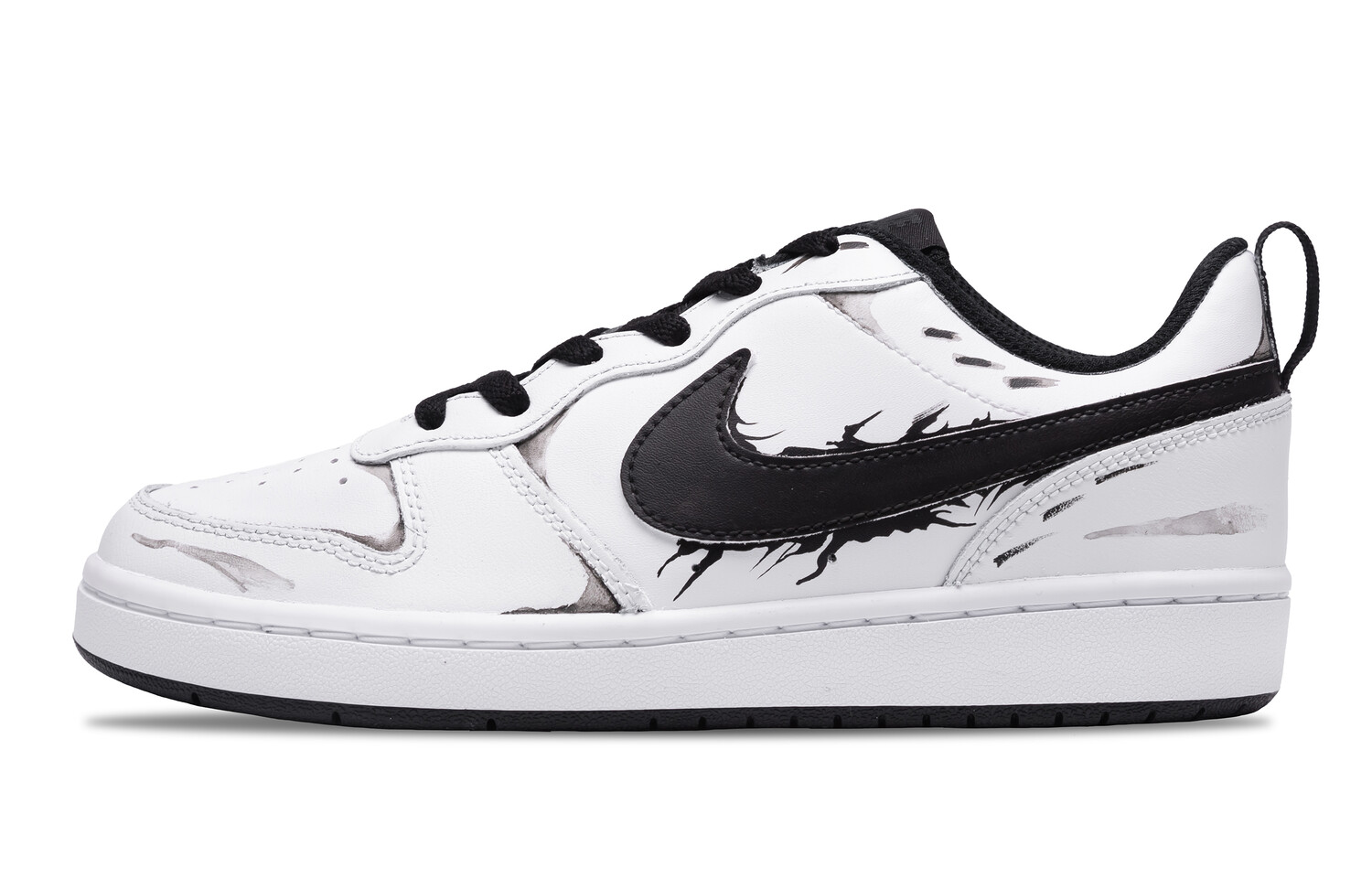 

Кроссовки Nike Court Borough Skateboard Shoes Women's Low-Top White, Черный, Кроссовки Nike Court Borough Skateboard Shoes Women's Low-Top White