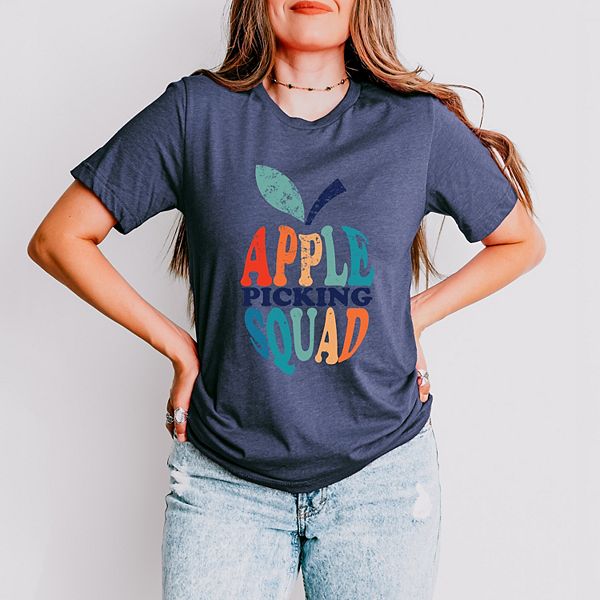 

Футболка с коротким рукавом Apple picking squad Simply Sage Market, Heather Navy, Зеленый, Футболка с коротким рукавом Apple picking squad Simply Sage Market, Heather Navy