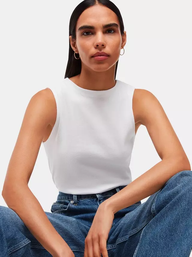 

Топ Whistles High Neck Rib Detil, белый