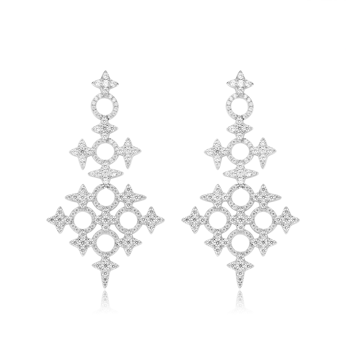 

Apm Monaco Серьги METEORITES 925 Sterling Silver для женщин серебристо-белые