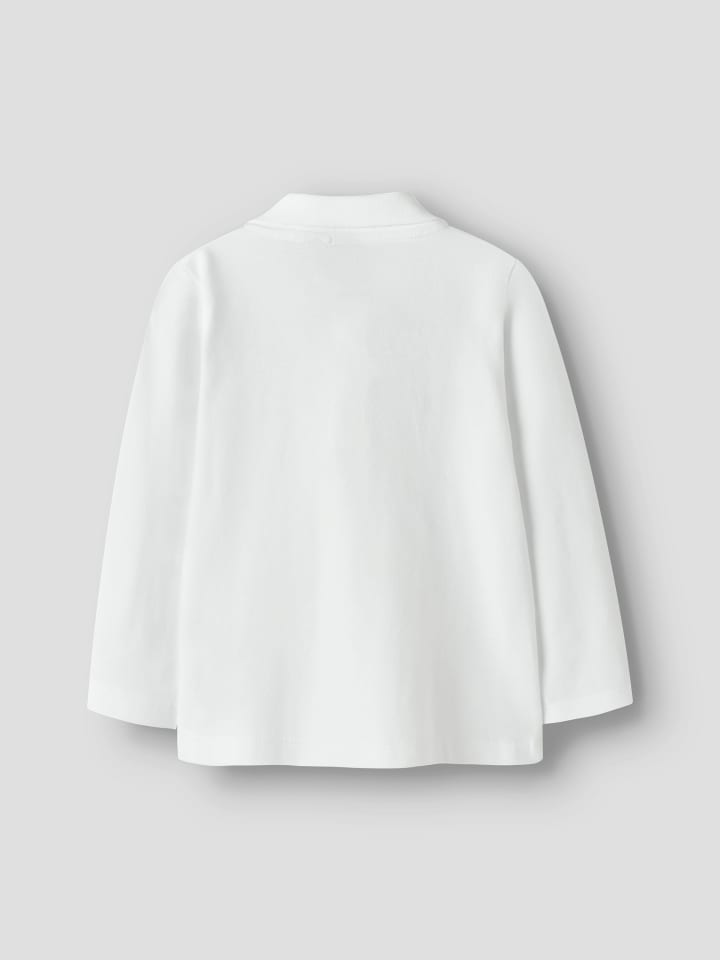 Рубашка поло с бабочкой NMMROGULA LS POLO ярко-белого цвета name it — фото 2