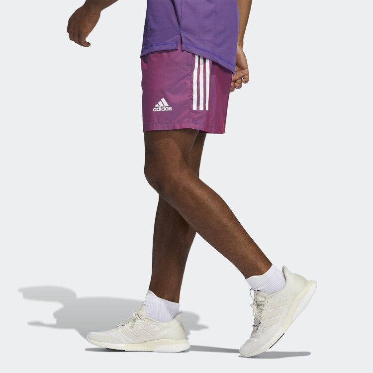 Повседневные шорты мужские металлик светло-алый Adidas, алый — фото 4