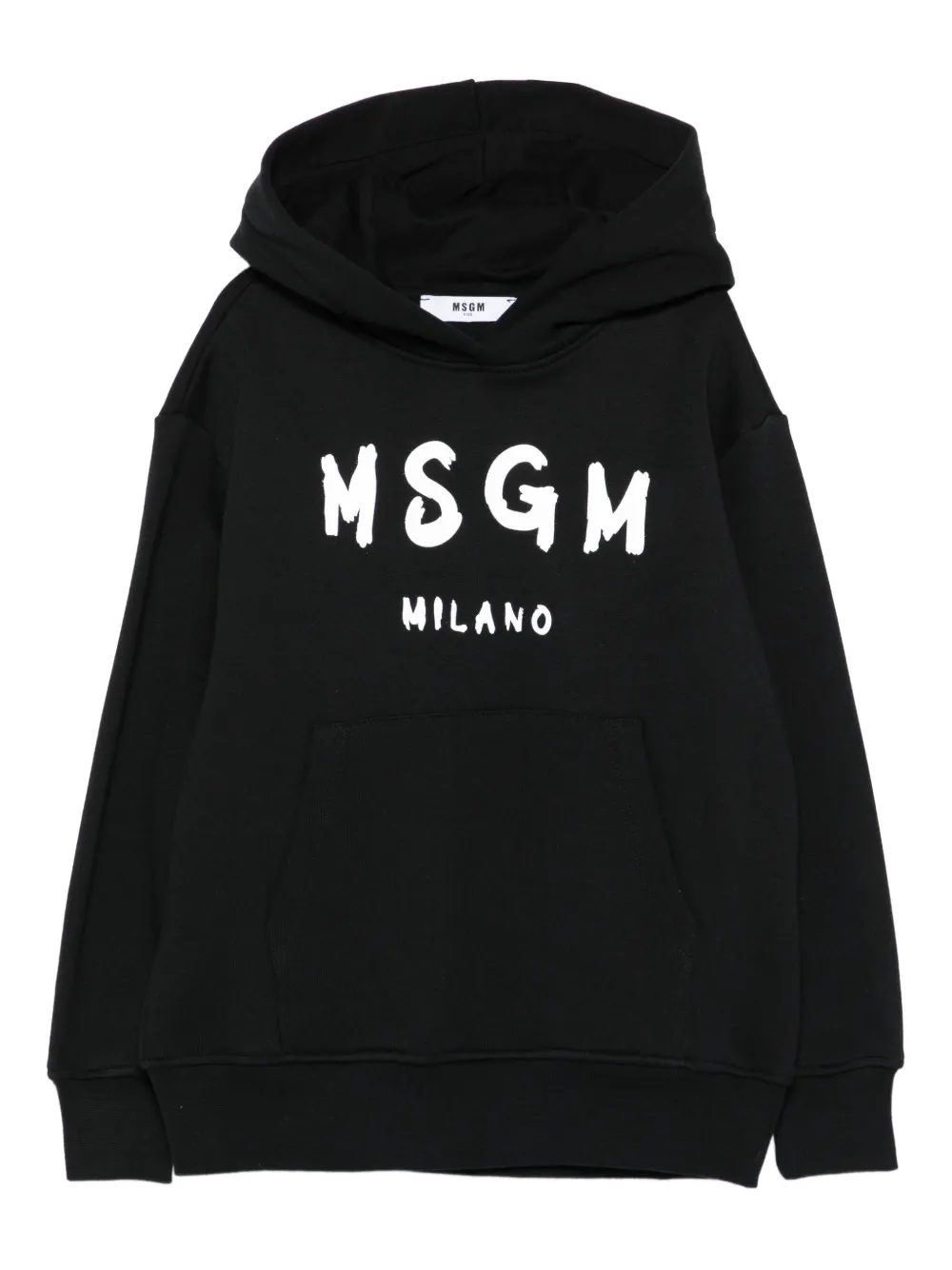 

Топ с капюшоном и логотипом MSGM Kids, черный