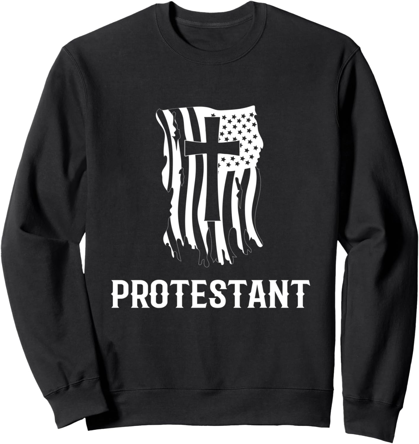 

Протестантская толстовка с американским флагом и патриотическим дизайном Protestants Modern Christian Angel Cross Design, черный