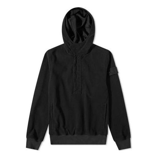 

Толстовка ghost popover hoodie 'black' Stone Island, черный