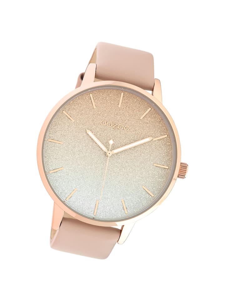 

Аналоговые наручные часы Oozoo Timepieces, бежево-белые, очень большие (примерно 48 мм)