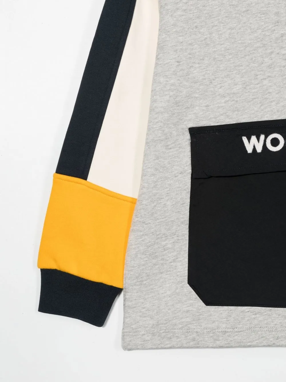 Толстовка в стиле колор-блок с молнией Woolrich Kids, желтый — фото 3