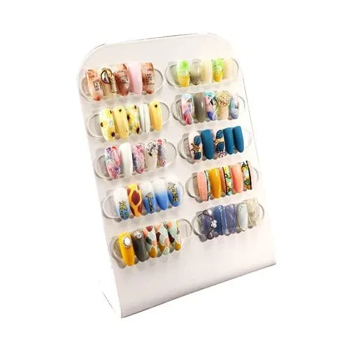 Подставка для нейл-арта Iron Nail Art Stand с 10 магнитными акриловыми полосками Gisela D