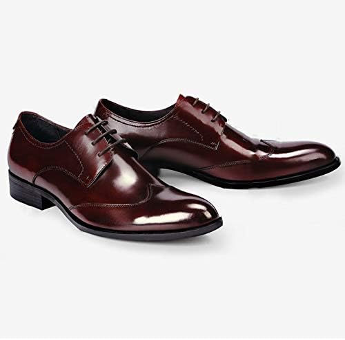 Мужские деловые кожаные туфли, туфли на шнуровке из коровьей кожи, Brock Footwear, городские, для работы, вечеринок и банкетов, красные, 38/UK 5.5/US 6.5 Jlfzc — фото 2
