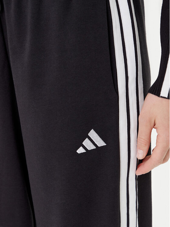 Джоггеры loose fit Essentials 3-Stripes Fleece JE1276 Adidas, чёрный — фото 4