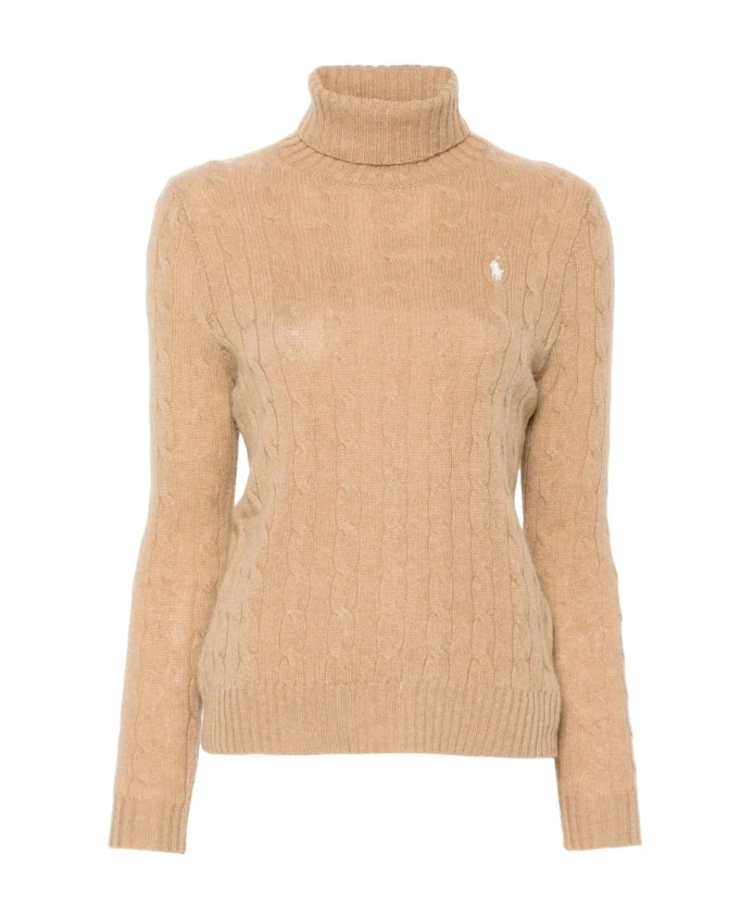 

Пуловер верблюжьего цвета осень-зима 2025, женская мода Polo Ralph Lauren, коричневый