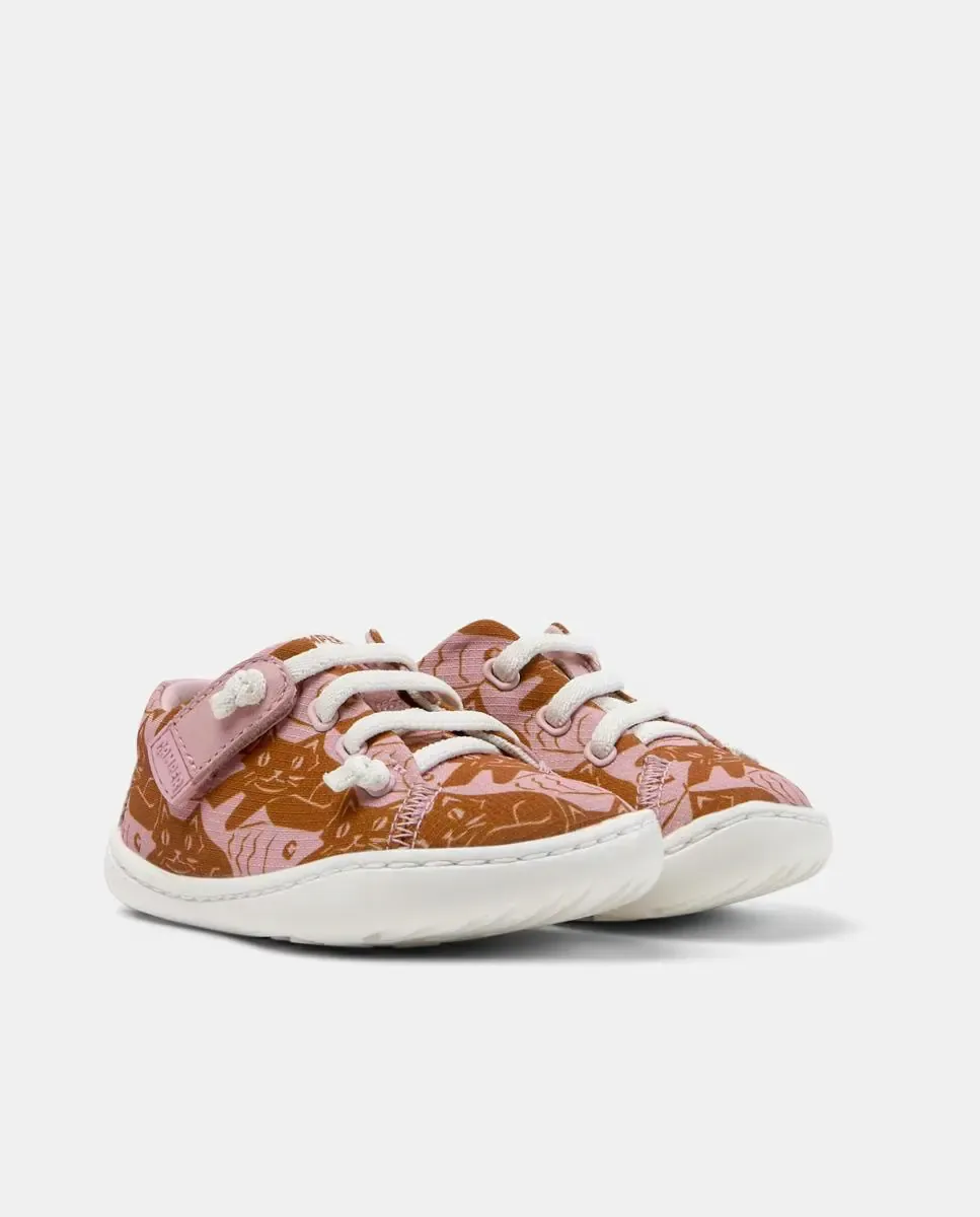 Детские спортивные кроссовки Peu Cami на шнуровке Camper, Rosa/Chocolate — фото 2