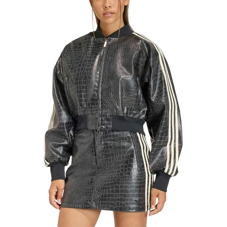 Куртка из искусственной кожи Sst Adidas Originals, черный