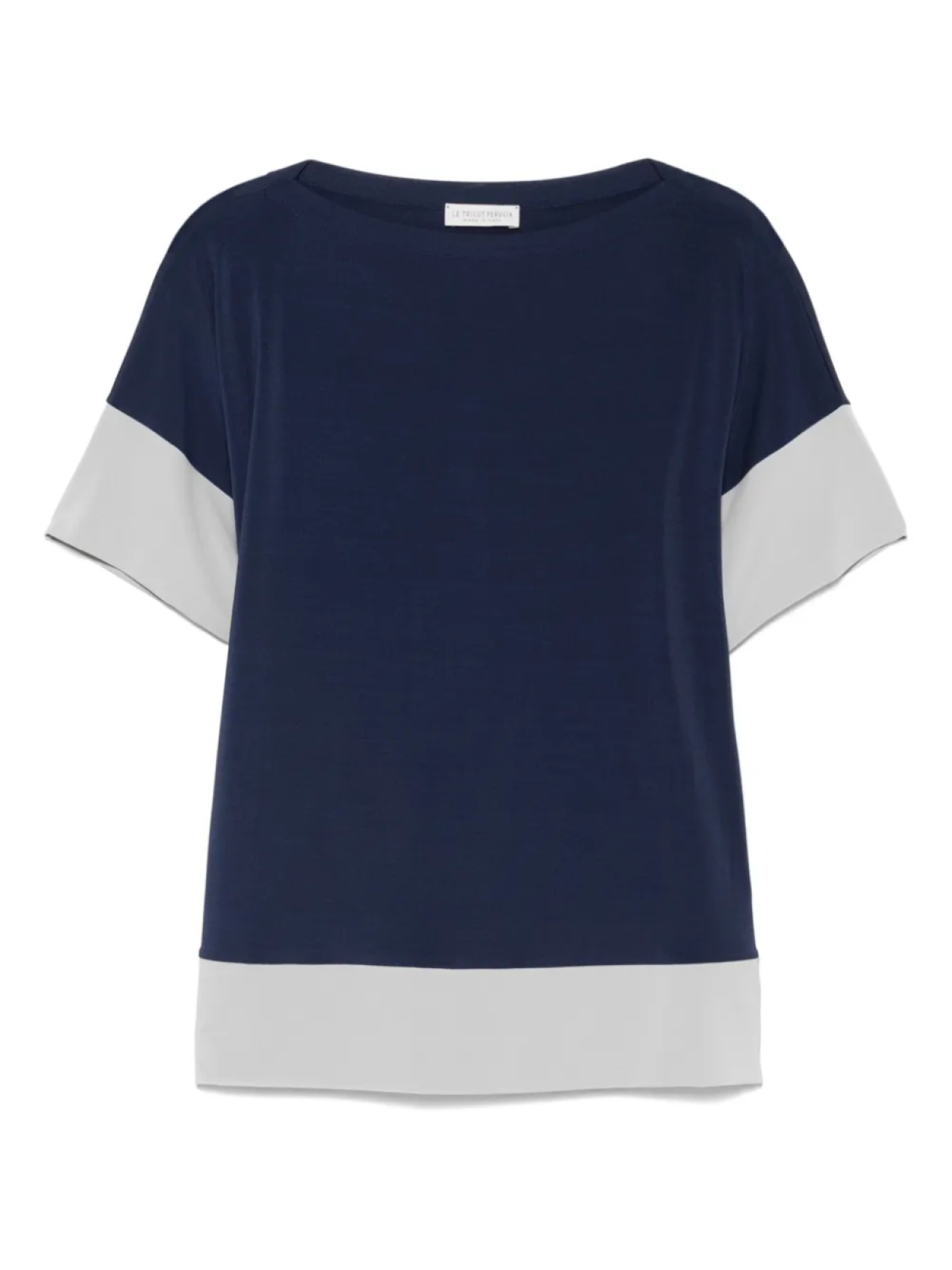 

Двухцветная футболка Le Tricot Perugia, синий