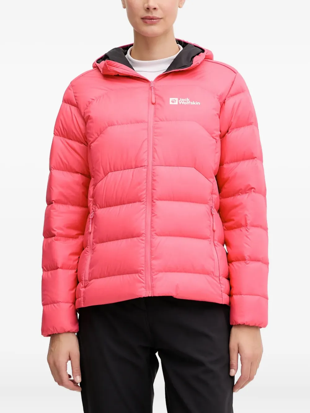 

Пуховая стеганая куртка Ather с капюшоном Jack Wolfskin, розовый