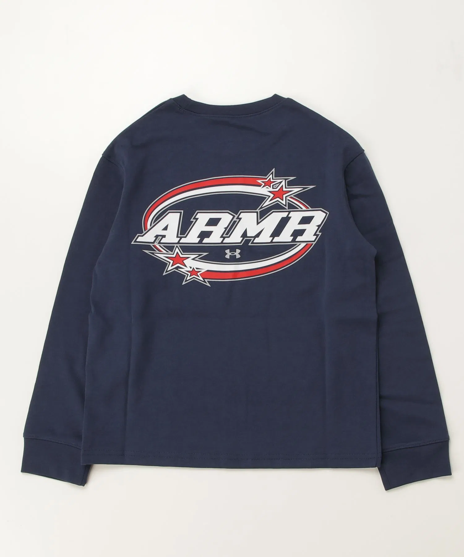 Детская футболка с длинным рукавом UNDER ARMOUR Heavyweight Cotton тёмно-синяя — фото 3