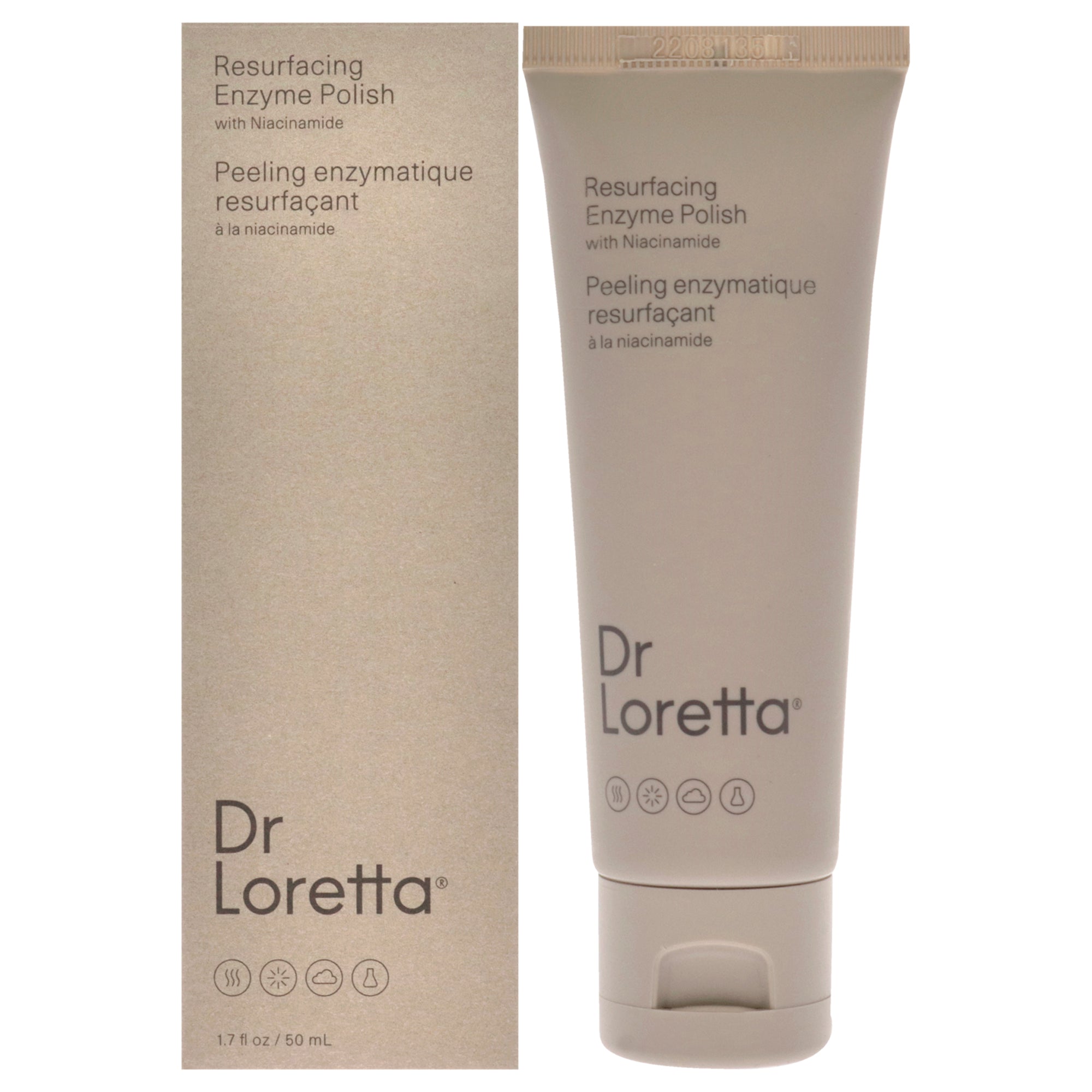 

Ферментный скраб для лица Dr Loretta Resurfacing Enzyme Polish для мужчин и женщин - 48 мл (1,7 унции) очищающего средства Dr. Loretta, прозрачный