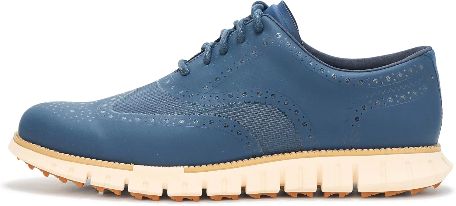 Мужские гольф-кроссовки Cole Haan Zerogrand Remastered No Sew Wingtip водонепроницаемые, слоновая кость — фото 2