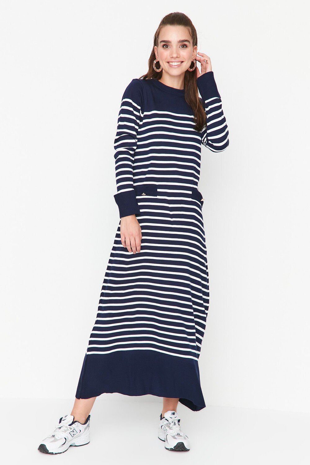 

Платье - Темно-синее - Shift Trendyol Modest, темно-синий